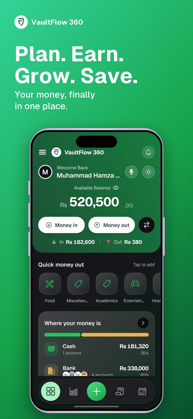 VaultFlow 360 home